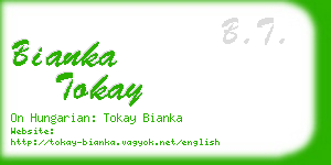 bianka tokay business card